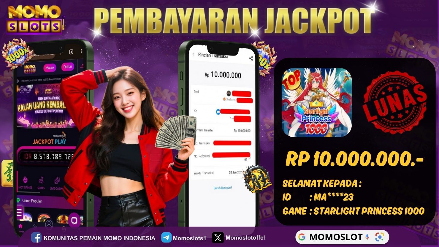 MOMOSLOTS JACKPOT SLOT STARLIGHT PRINCESS 1000